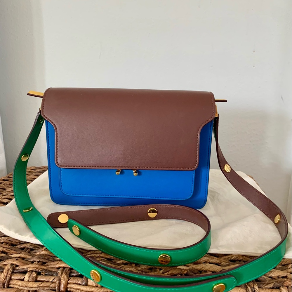 Marni Medium Colorblock Crossbody Trunk Bag